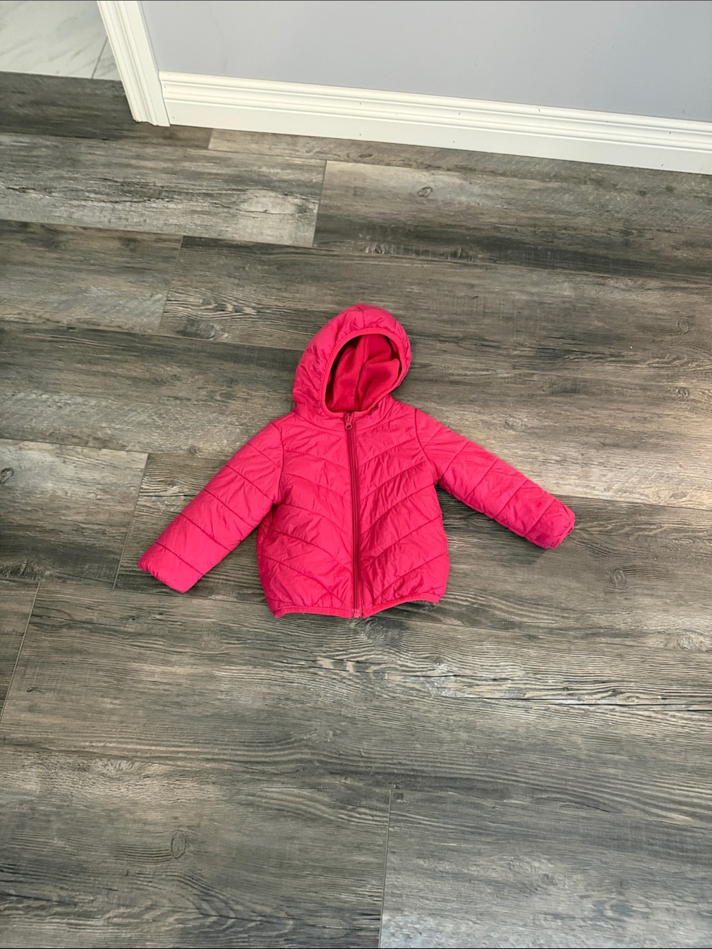 LC Waikiki‎ Girls' Hot Pink Hooded Puffer Jacket